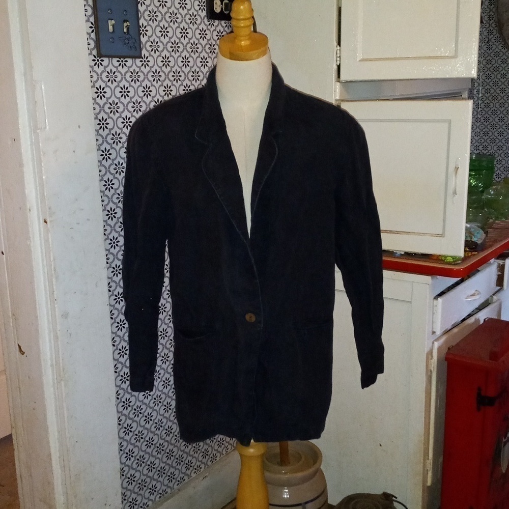 O'Neil 100% linen 12 blazer jacket black vintage 🇮🇹 Italy